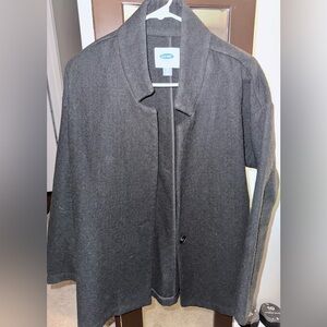 Old Navy Womens XS black tweed coat